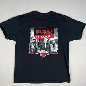 Bon Jovi Band T Shirt Fits Large This House Is Not‎ For Sale Tour 2017 Rock Tee